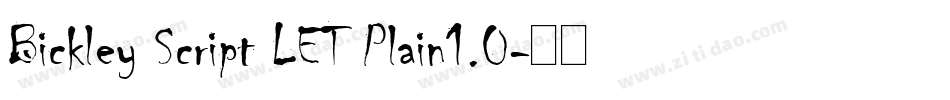 Bickley Script LET Plain1.0字体转换